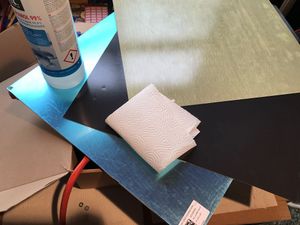 Applying the adhesives to the flex printing surface